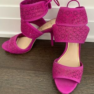 Jessica Simpson pink open toed heels size 8